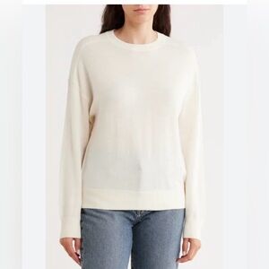 Nordstrom Ivory Crewneck Wool Blend Sweater Sz XXL
